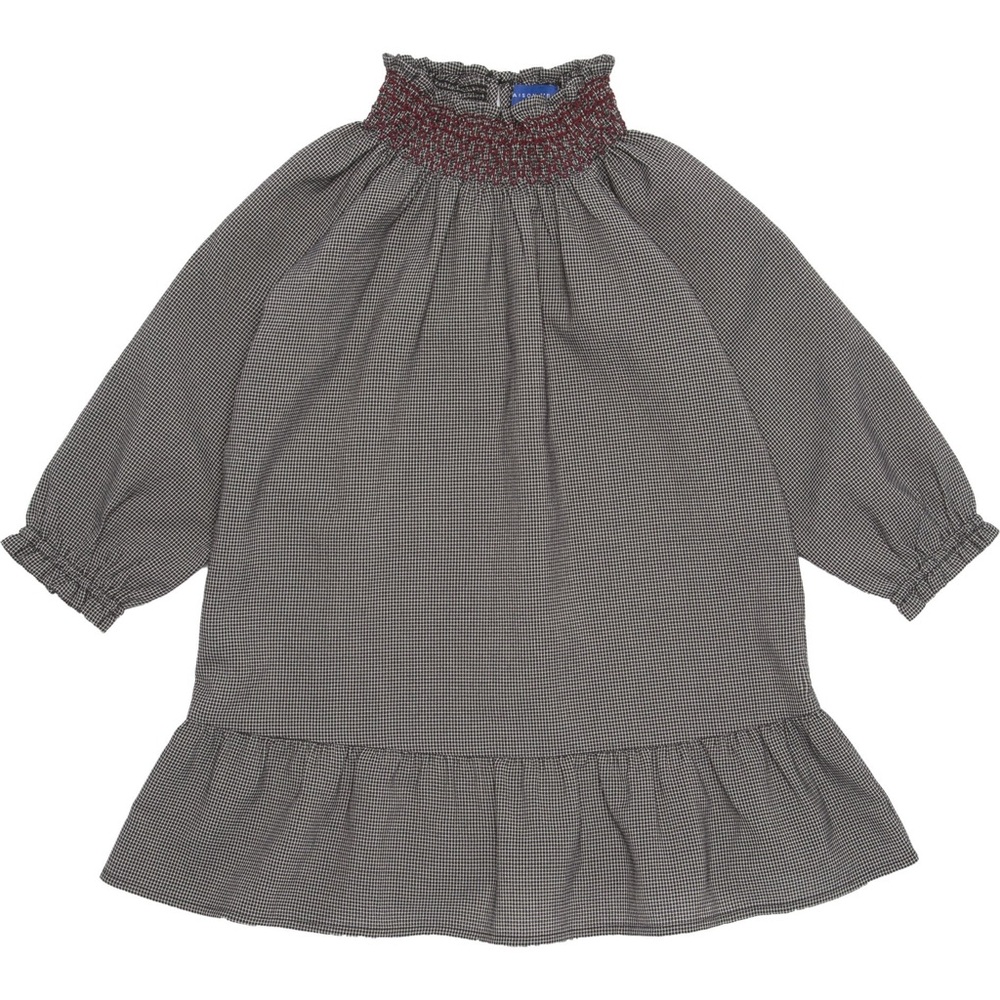 Maison Me Girls Smocked dress gingham 10Y